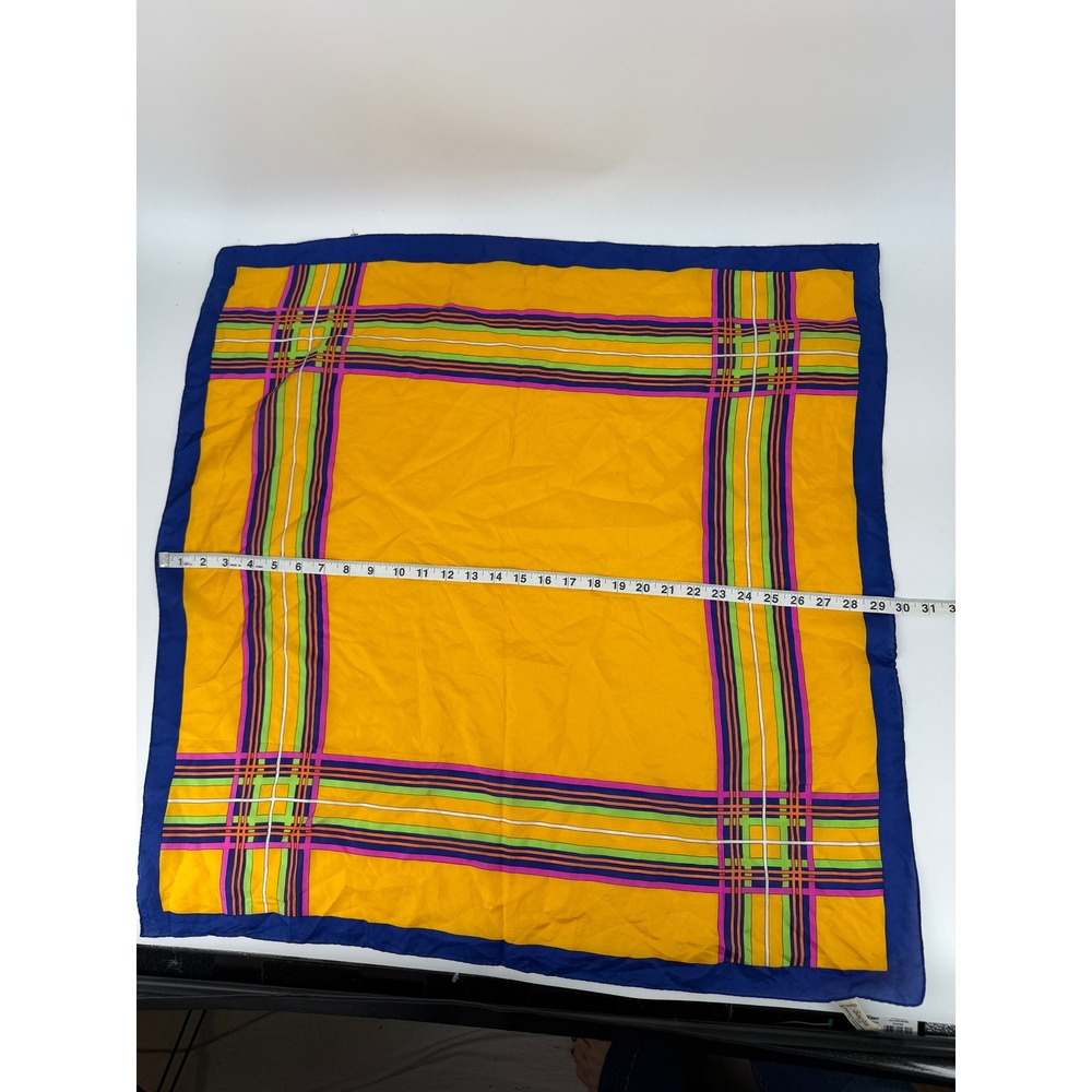 Sacha for Basha Scarves Vintage 70's  100% Silk Square Scarf‎ Vibrant